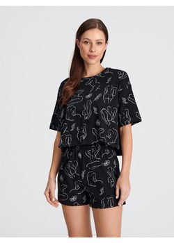 Sinsay - Piżama bawełniana - czarny ze sklepu Sinsay w kategorii Piżamy damskie - zdjęcie 169845403