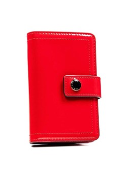 Elegancki portfel damski czerwony ze skóry ekologicznej na zatrzask - Peterson ze sklepu 5.10.15 w kategorii Portfele damskie - zdjęcie 169845642