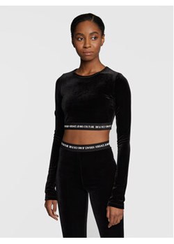 Versace Jeans Couture Bluzka 73HAH218 Czarny Slim Fit ze sklepu MODIVO w kategorii Bluzki damskie - zdjęcie 169846682