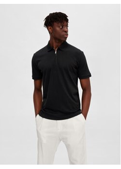 Selected Homme Polo Fave 16079026 Czarny Regular Fit ze sklepu MODIVO w kategorii T-shirty męskie - zdjęcie 169846704