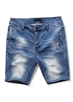 Spodnie męskie krótkie niebieskie jeansowe Recea ze sklepu Recea.pl w kategorii Spodenki męskie - zdjęcie 169849333