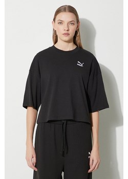 Puma t-shirt bawełniany damski kolor czarny 624226 ze sklepu PRM w kategorii Bluzki damskie - zdjęcie 169850560