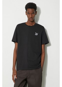 Puma t-shirt bawełniany męski kolor czarny z aplikacją 679187 ze sklepu PRM w kategorii T-shirty męskie - zdjęcie 169850612