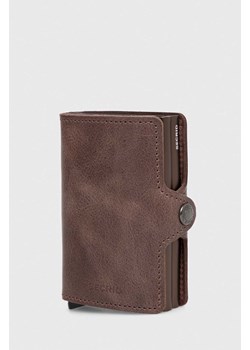 Secrid portfel skórzany kolor brązowy ze sklepu PRM w kategorii Portfele damskie - zdjęcie 169850710