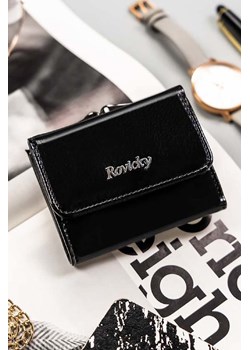 Klasyczny, mały portfel damski czarny na bigiel i zatrzask - Rovicky ze sklepu 5.10.15 w kategorii Portfele damskie - zdjęcie 169851381