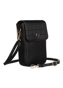 Czarna mini torebka-portfel ze skóry ekologicznej - Peterson ze sklepu 5.10.15 w kategorii Portfele damskie - zdjęcie 169851720