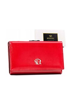 Pojemny portfel damski czerwony ze skóry naturalnej i ekologicznej - Rovicky ze sklepu 5.10.15 w kategorii Portfele damskie - zdjęcie 169851741