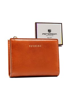 Brązowy, mały portfel damski ze skóry ekologicznej - Peterson ze sklepu 5.10.15 w kategorii Portfele damskie - zdjęcie 169851744
