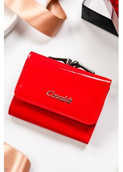 Mały lakierowany portfel damski czerwony z ochroną RFID Protect - Cavaldi ze sklepu 5.10.15 w kategorii Portfele damskie - zdjęcie 169851773