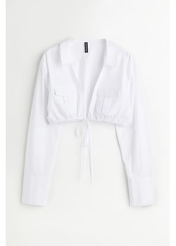H & M - Krótka koszula utility - Biały ze sklepu H&M w kategorii Koszule damskie - zdjęcie 169853111