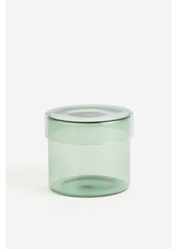 H & M - Mały szklany pojemnik z pokrywką - Zielony ze sklepu H&M w kategorii Pudełka i pojemniki - zdjęcie 169853114