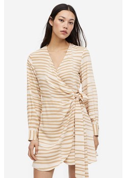 H & M - Kopertowa sukienka - Beżowy ze sklepu H&M w kategorii Sukienki - zdjęcie 169853211