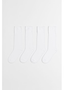 H & M - Podkolanówki 4-pak - Biały ze sklepu H&M w kategorii Skarpetki dziecięce - zdjęcie 169853220