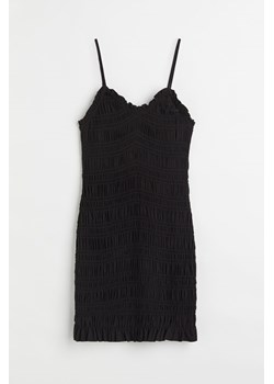 H & M - Elastycznie marszczona sukienka - Czarny ze sklepu H&M w kategorii Sukienki - zdjęcie 169853333