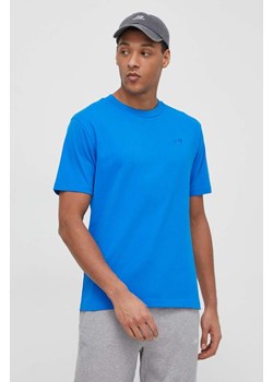New Balance t-shirt bawełniany MT41533BUL męski kolor niebieski gładki ze sklepu PRM w kategorii T-shirty męskie - zdjęcie 169854160