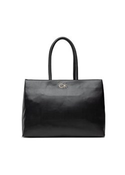 Calvin Klein Torebka Re-Lock Shopper W/Laptop Pouch K60K608720 Czarny ze sklepu MODIVO w kategorii Torby Shopper bag - zdjęcie 169854343