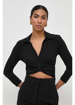 Pinko bluzka damska kolor czarny gładka 103095.A1L0 ze sklepu ANSWEAR.com w kategorii Bluzki damskie - zdjęcie 169855050