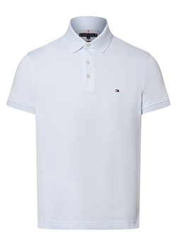 Tommy Hilfiger Męska koszulka polo Mężczyźni Bawełna jasnoniebieski jednolity ze sklepu vangraaf w kategorii T-shirty męskie - zdjęcie 169858321