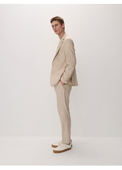 Reserved - Spodnie garniturowe - beżowy ze sklepu Reserved w kategorii Spodnie męskie - zdjęcie 169858601