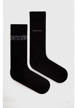 Calvin Klein skarpetki 2-pack męskie kolor czarny ze sklepu ANSWEAR.com w kategorii Skarpetki męskie - zdjęcie 169859041