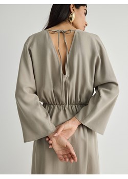 Reserved - Sukienka maxi z lyocellu - beżowy ze sklepu Reserved w kategorii Sukienki - zdjęcie 169862322