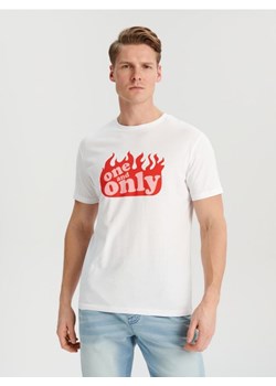 Sinsay - Koszulka z nadrukiem - biały ze sklepu Sinsay w kategorii T-shirty męskie - zdjęcie 169863850
