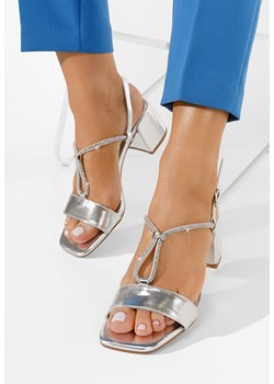 Srebrne eleganckie sandały Shea ze sklepu Zapatos w kategorii Sandały damskie - zdjęcie 169863920