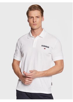 Napapijri Polo E-Ayas NP0A4H9W Biały Regular Fit ze sklepu MODIVO w kategorii T-shirty męskie - zdjęcie 169870713