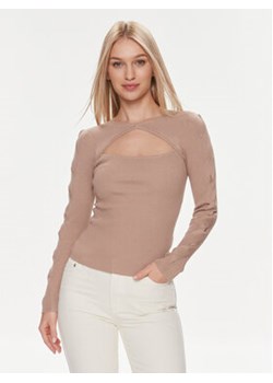 Guess Sweter Laurel W4RR34 Z34O0 Beżowy Regular Fit ze sklepu MODIVO w kategorii Swetry damskie - zdjęcie 169871160