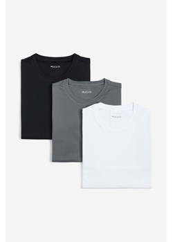 H & M - Sportowy T-shirt DryMove 3-pak - Biały ze sklepu H&M w kategorii T-shirty męskie - zdjęcie 169871682