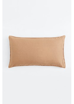 H & M - Poszewka na poduszkę wykonana ze spranego lnu - Beżowy ze sklepu H&M w kategorii Poszewki na poduszki - zdjęcie 169871894
