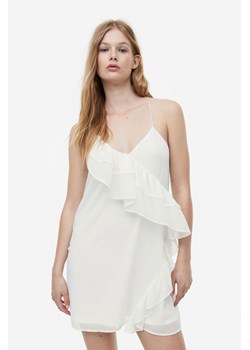 H & M - Sukienka mini z falbaną - Biały ze sklepu H&M w kategorii Sukienki - zdjęcie 169871911