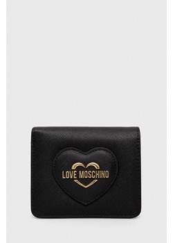 Love Moschino portfel damski kolor czarny ze sklepu ANSWEAR.com w kategorii Portfele damskie - zdjęcie 169872433