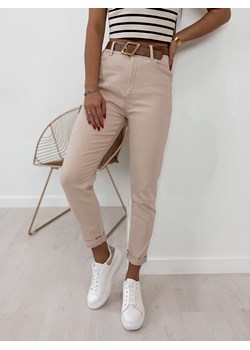 spodnie risley beżowe m/38 ze sklepu UBRA w kategorii Spodnie damskie - zdjęcie 169873330
