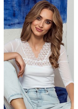 Koszulka biała bluzka z koronką Mikela, Kolor biały, Rozmiar S, Eldar ze sklepu Primodo w kategorii Bluzki damskie - zdjęcie 169875183
