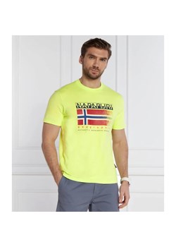 Napapijri T-shirt S-KREIS BLU MARINE | Regular Fit ze sklepu Gomez Fashion Store w kategorii T-shirty męskie - zdjęcie 169877110