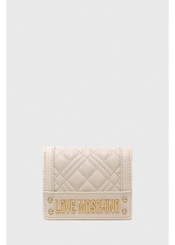 Love Moschino portfel damski kolor beżowy ze sklepu ANSWEAR.com w kategorii Portfele damskie - zdjęcie 169880000