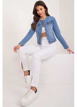 Niebieska dopasowana kurtka jeansowa damska ze sklepu 5.10.15 w kategorii Kurtki damskie - zdjęcie 169880113