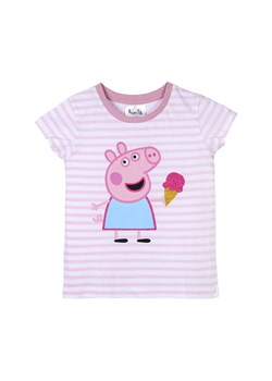 Różowa koszulka dziewczęca w paski Świnka Peppa ze sklepu 5.10.15 w kategorii Bluzki dziewczęce - zdjęcie 169880252