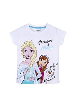 Biała koszulka dziewczęca Frozen ze sklepu 5.10.15 w kategorii Bluzki dziewczęce - zdjęcie 169880490