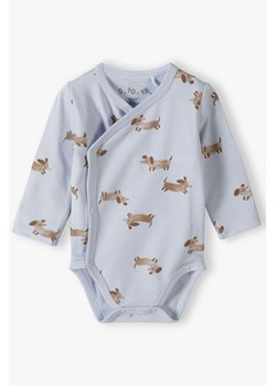 Body kopertowe dla niemowlaka - niebieskie w pieski - 5.10.15. ze sklepu 5.10.15 w kategorii Body niemowlęce - zdjęcie 169880504
