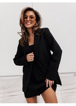 Komplet Colton Stripes Czarny ze sklepu Lisa Mayo w kategorii Komplety i garnitury damskie - zdjęcie 169880831
