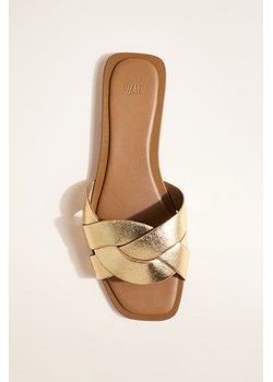 H & M - Plecione klapki - Złoty ze sklepu H&M w kategorii Klapki damskie - zdjęcie 169882621