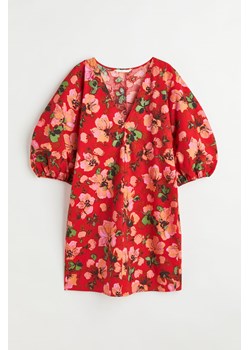 H & M - Sukienka z dekoltem w serek - Czerwony ze sklepu H&M w kategorii Sukienki - zdjęcie 169882671