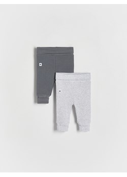 Reserved - Strukturalne spodnie 2 pack - jasnoszary ze sklepu Reserved w kategorii Spodnie i półśpiochy - zdjęcie 169883362