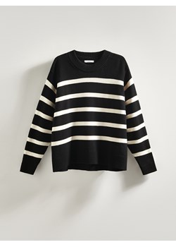 Reserved - Sweter w paski - czarny ze sklepu Reserved w kategorii Swetry damskie - zdjęcie 169883450