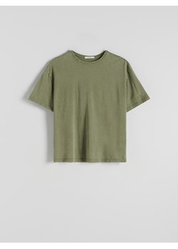 Reserved - T-shirt regular - oliwkowy ze sklepu Reserved w kategorii Bluzki damskie - zdjęcie 169883592
