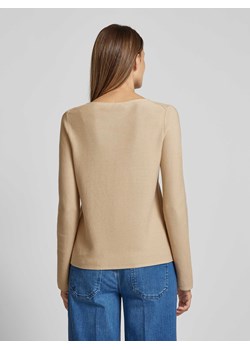 Sweter z dzianiny w jednolitym kolorze ze sklepu Peek&Cloppenburg  w kategorii Swetry damskie - zdjęcie 169885694