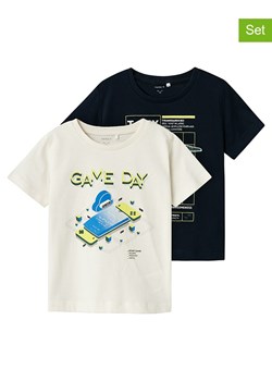 name it Koszulki (2 szt.) w kolorze kremowym i czarnym ze sklepu Limango Polska w kategorii T-shirty chłopięce - zdjęcie 169886344