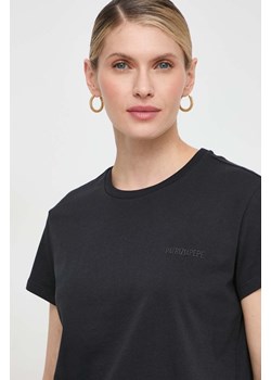 Patrizia Pepe t-shirt bawełniany damski kolor czarny 2M4373 J111 ze sklepu ANSWEAR.com w kategorii Bluzki damskie - zdjęcie 169887523